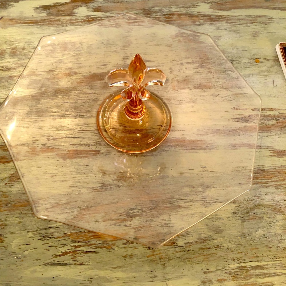 Vintage Pink Depression Glass Candy Dish